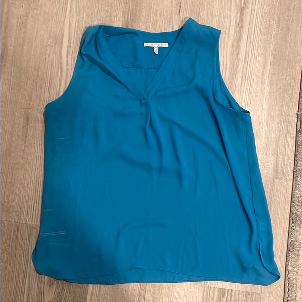 Women's Blue Sleeveless Top